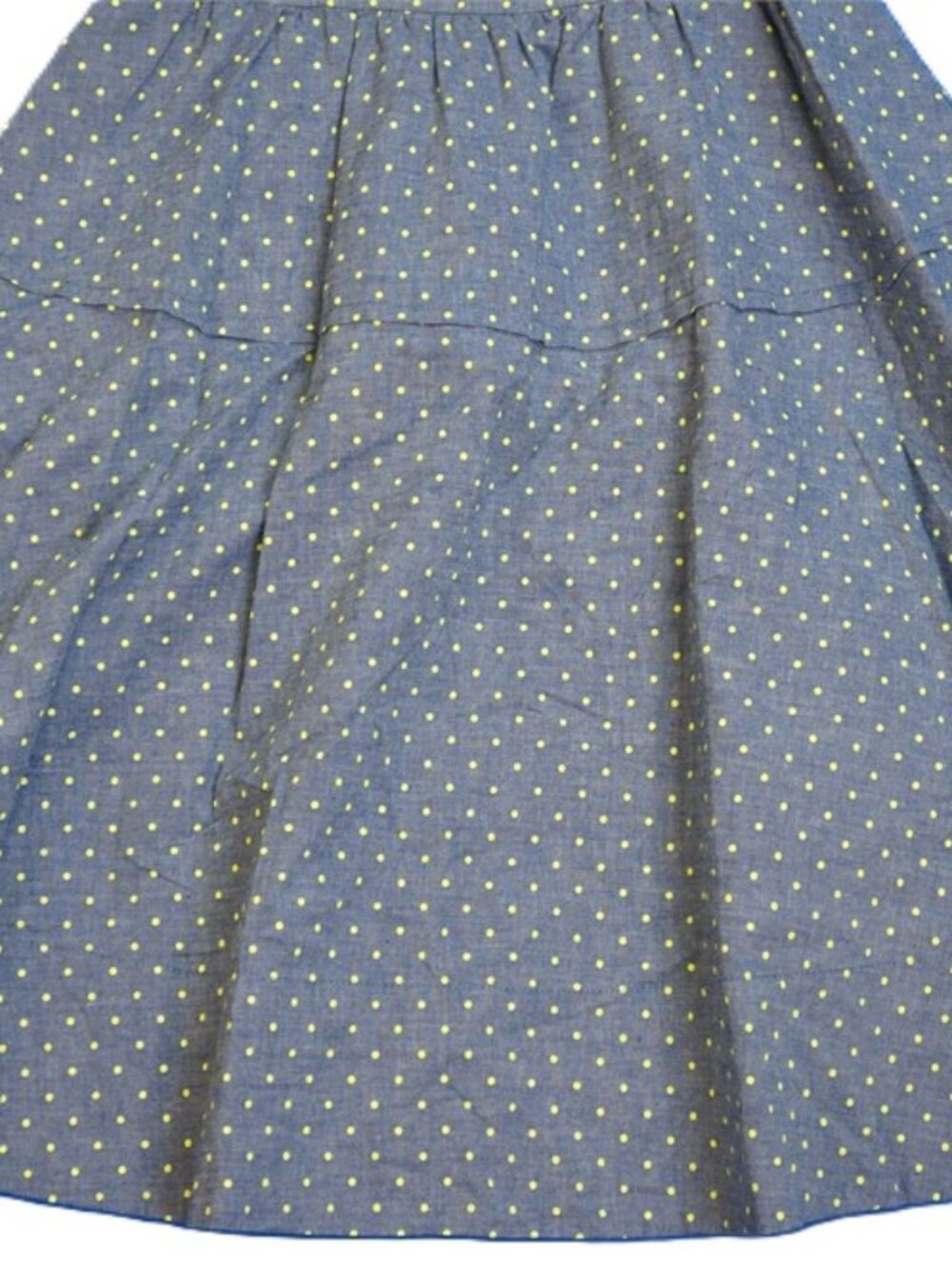 Marc by Marc Jacobs Chambray Polka Dot Dress Neon Zipper Blue Fit Flare Size 6 - Picture 11 of 14